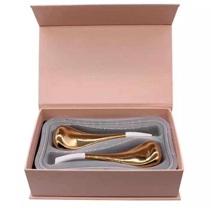 Globus de cullera de gel d'or rosa
