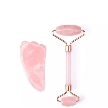 100% natural rotlle de quars de rosa feta a mà a mà de gua sha