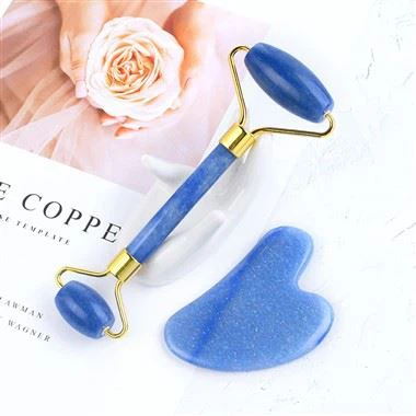 Massatge de corró blau aventurí blau corró per a la cara