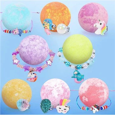 Bombes de bany sorpresa amb polseres de sirena unicorn